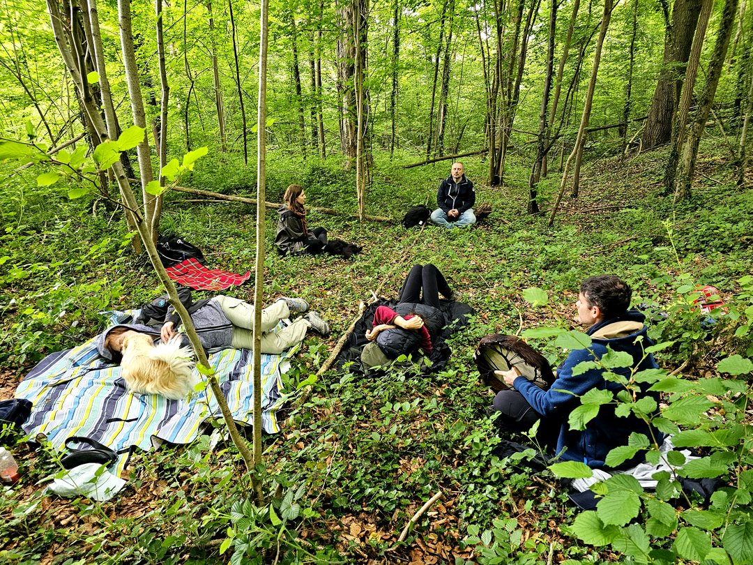 Sacred space prepared for a shamanic drum journey