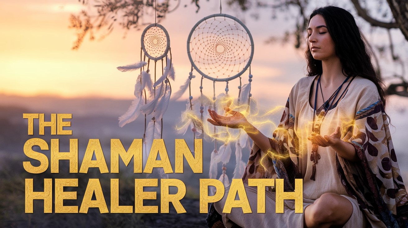 A shaman in deep meditation, connecting with Spirit