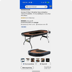 YMMV Walmart 10-player poker table clearance